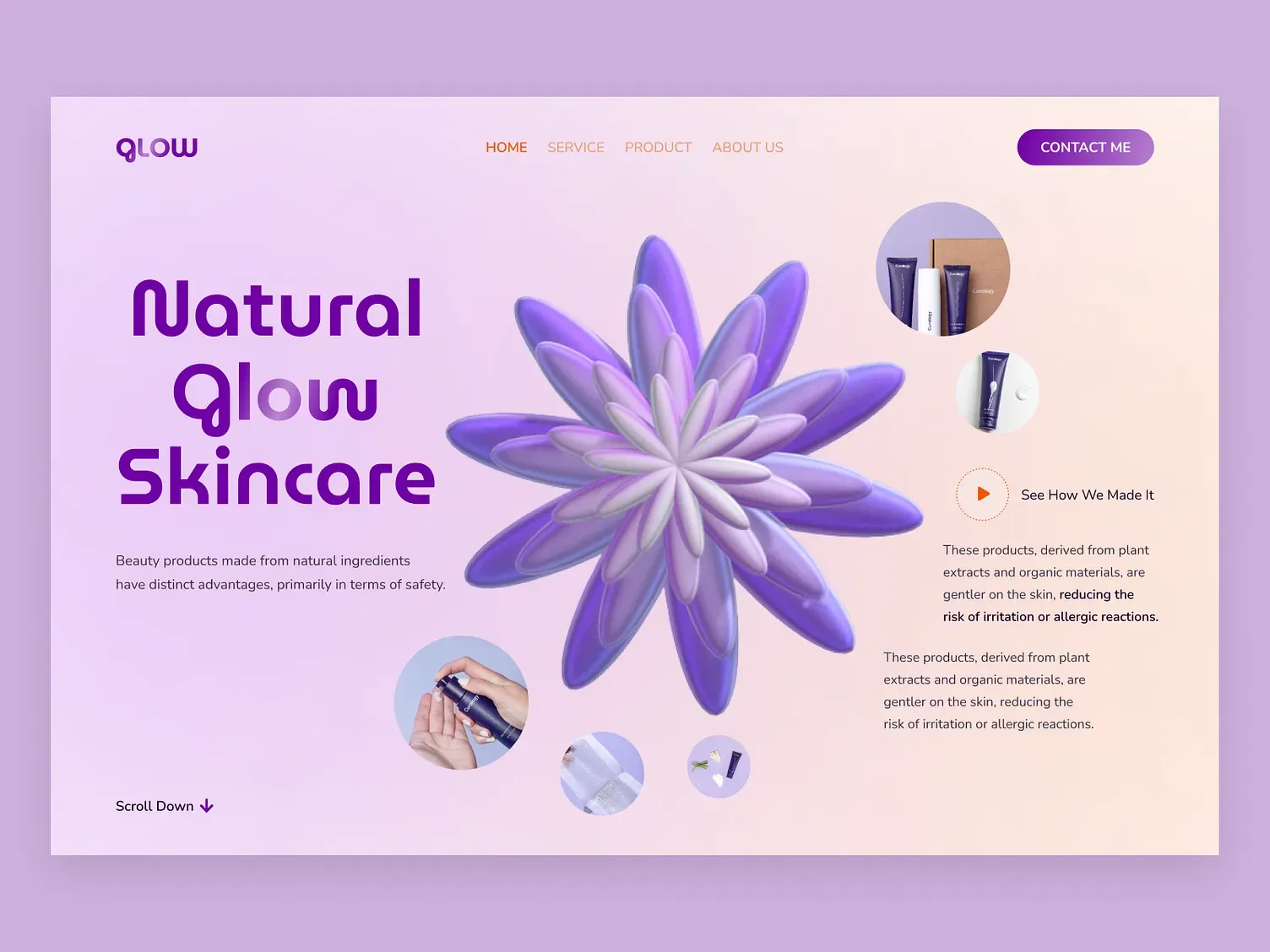 Website brand skincare Qlow